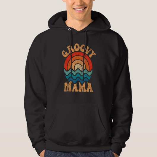 Groovy Mama 70s Aesthetic Nostalgia 1970's Retro M Hoodie (Vorderseite)