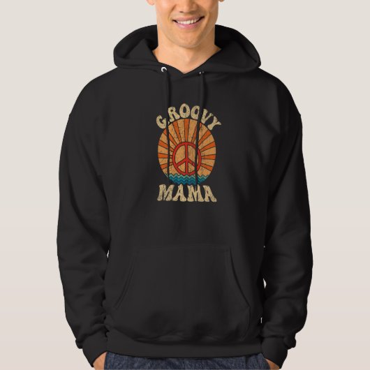 Groovy Mama 70s Aesthetic Nostalgia 1970's Retro M Hoodie (Vorderseite)