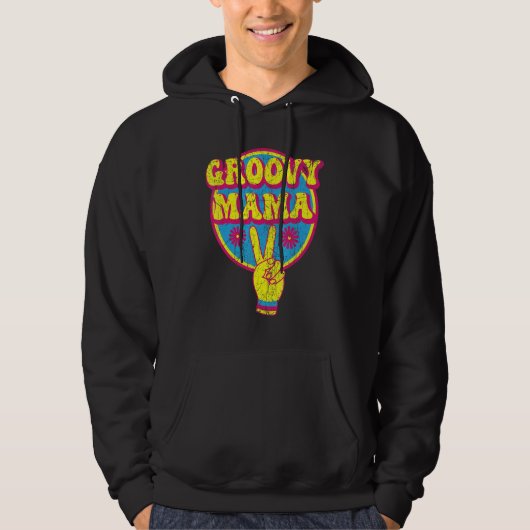 Groovy Mama 70s Aesthetic Nostalgia 1970's Retro M Hoodie (Vorderseite)