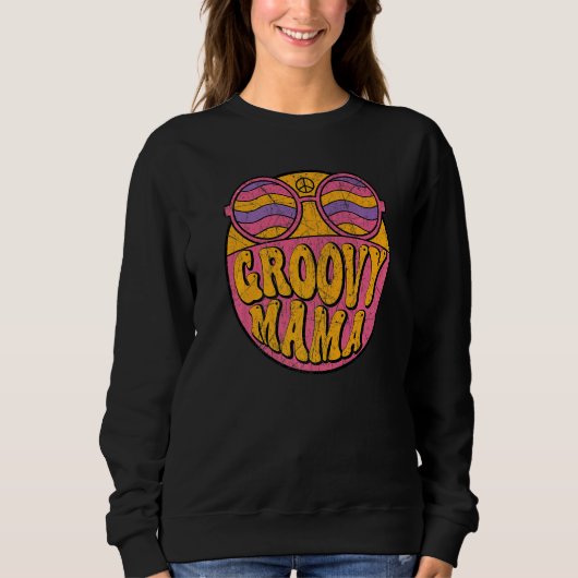Groovy Mama 70s Aesthetic Nostalgia 1970's Retro M Sweatshirt (Vorderseite)