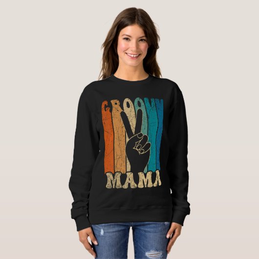 Groovy Mama 70s Aesthetic Nostalgia 1970's Retro M Sweatshirt (Vorne ganz)
