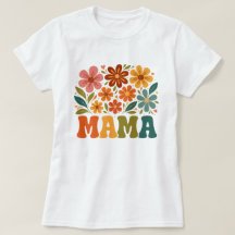 Groovy Mama Blumen T-Shirt - Frohen Muttertag Te