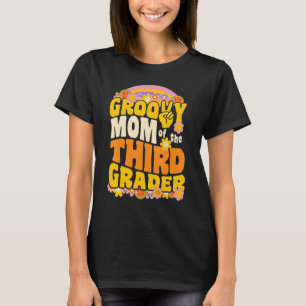 Groovy Mama des dritten Grades Retro Wavy 70er Vin T-Shirt