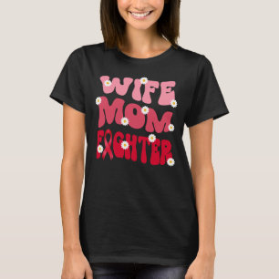 Groovy Mama Ehefrau Kämpfen gegen Blutkrebs T-Shirt