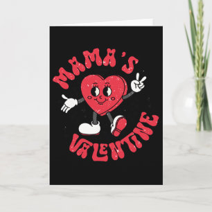 Groovy Mama ist mein Valentinstag Süßes Herz Junge Karte