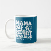Groovy Mama Of A Heart Warrior Chd Awareness Heart Kaffeetasse (Links)