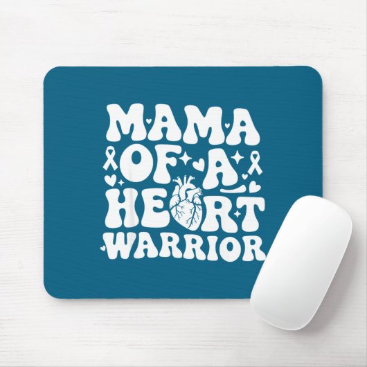 Groovy Mama Of A Heart Warrior Chd Awareness Heart Mousepad (Mit Mouse)