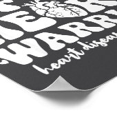 Groovy Mama Of A Heart Warrior Chd Awareness Heart Poster (Ecke)