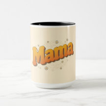 Groovy Mama Retro 70er Jahre Typografie Muttertag