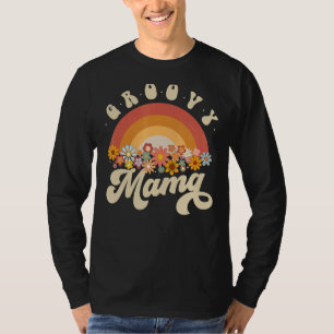 Groovy Mama Retro Rainbow Farbige Blume Mama T-Shirt