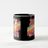 Groovy Mama Retro Vintag Funky Zweifarbige Tasse (Mittel)
