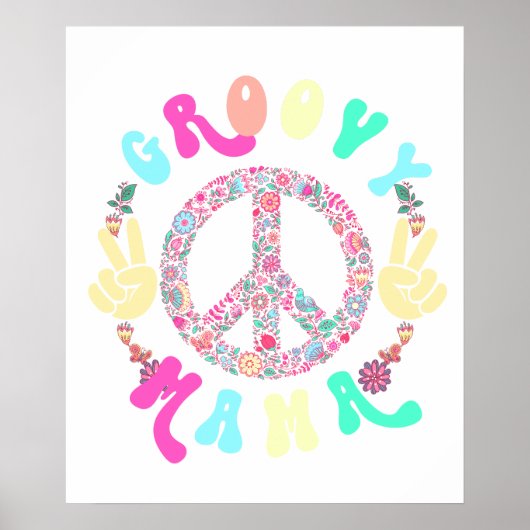 Groovy Mama, Retro, Vintage Poster (Vorne)
