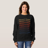 Groovy Mama Vintage Retro Funky Text Graphic Sweatshirt (Vorne ganz)