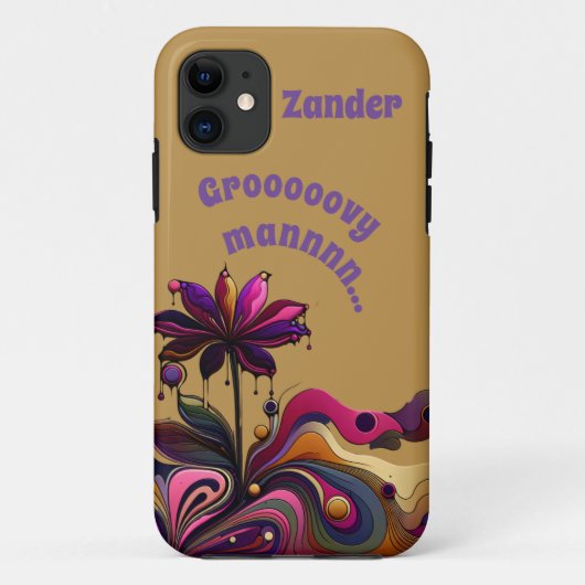 "Groovy Man..." Blume individuell anpassbar Case-Mate iPhone Hülle (Rückseite)