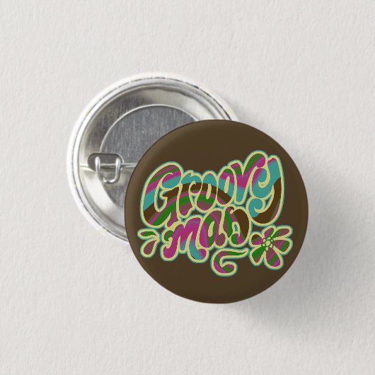 Groovy Man Button (Vorne & Hinten)