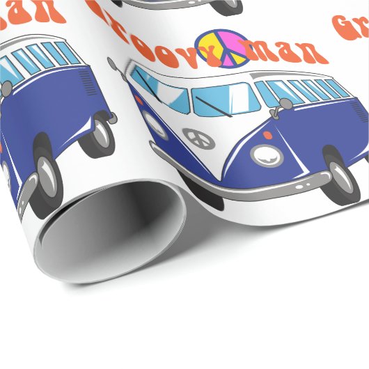 Groovy Man Geschenkpapier (Rolleneckpunkt)