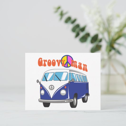 Groovy Man Postkarte (Stehend Vorderseite)