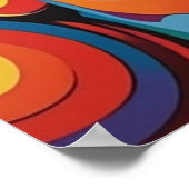 Groovy Man Vibrant Poster (Ecke)