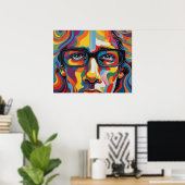 Groovy Mann Vibrant Poster (Heimbüro)