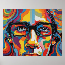 Groovy Mann Vibrant Poster