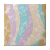 Groovy Marble Wirbel Pastel Heart Briefmarke Fliese (Vorderseite)