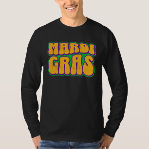 Groovy Mardi Gras Vintage Retro Maskenball Kostüm T-Shirt