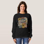 Groovy Master of Science in Nursing-Blumen Sweatshirt (Vorne ganz)