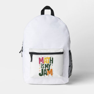 Groovy Mathe ist mein Ding Erster Tag zurück in di Bedruckter Rucksack