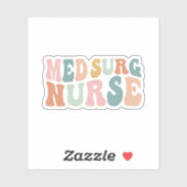 Groovy Med-Surg Krankenschwester, medizinische chi Aufkleber (Blatt)