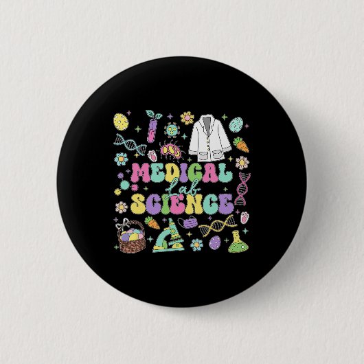 Groovy Medical Labrador Science Ostertafel Button (Vorderseite)