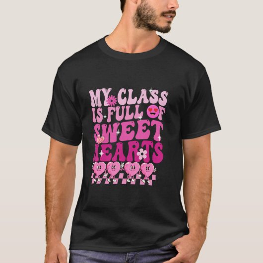 Groovy meine Klasse ist voll von süßen Lehrern Val T-Shirt (Vorderseite)