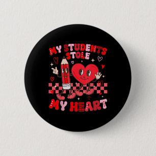 Groovy Meine Schüler haben mir den Herz-Valentinst Button