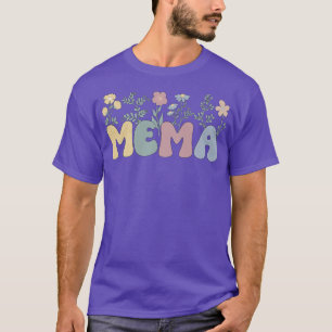 Groovy Mema Grandmutter Blume Mema Grandma T-Shirt