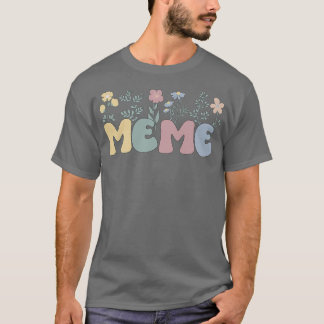 Groovy Meme Großmutter Blume Meme Oma  T-Shirt