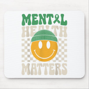Groovy Mental Health Awareness Montag Psychische G Mousepad