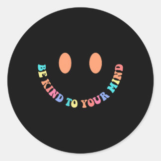 Groovy Mental Health S 2 Sided Health Awareness Runder Aufkleber