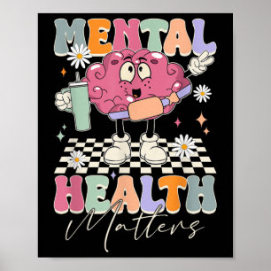 Groovy Mental Health S Human Brain Illusion Awaren Poster