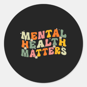 Groovy Mental Health S Human Brain Illusion Awaren Runder Aufkleber