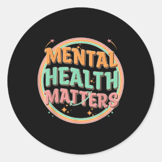 Groovy Mental Health S Human Mental Awareness Runder Aufkleber