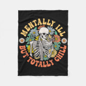 Groovy Mentally Ill, aber Totally Chill Halloween Fleecedecke (Vorderseite)