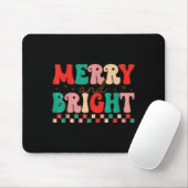 Groovy Merry And Bright Christmas Matching Family  Mousepad (Mit Mouse)