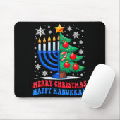 Groovy Merry Chrismukkah Happy Christmas Hanukkah Mousepad (Mit Mouse)
