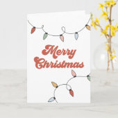 Groovy Merry Christmas Lights Karte (Gelbe Blume)