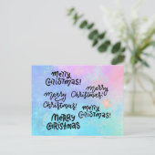 Groovy Merry Christmas Postkarte (Stehend Vorderseite)