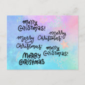 Groovy Merry Christmas Postkarte (Vorderseite)