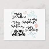 Groovy Merry Christmas Postkarte (Vorderseite)
