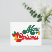 Groovy Merry Christmas Postkarte (Stehend Vorderseite)
