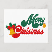 Groovy Merry Christmas Postkarte (Vorderseite)