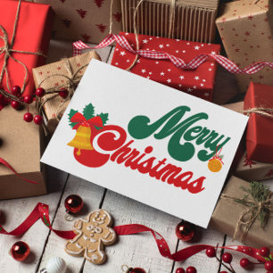 Groovy Merry Christmas Postkarte