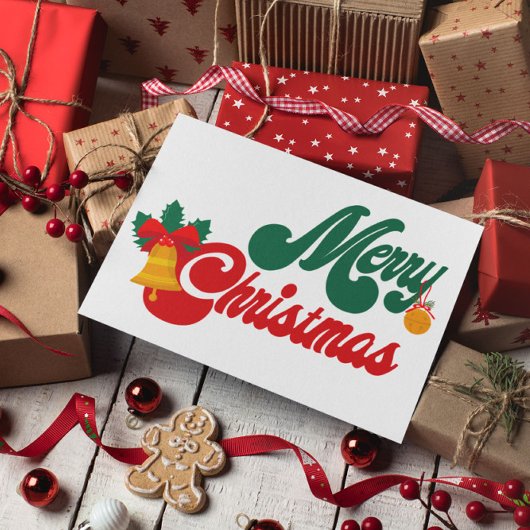 Groovy Merry Christmas Postkarte